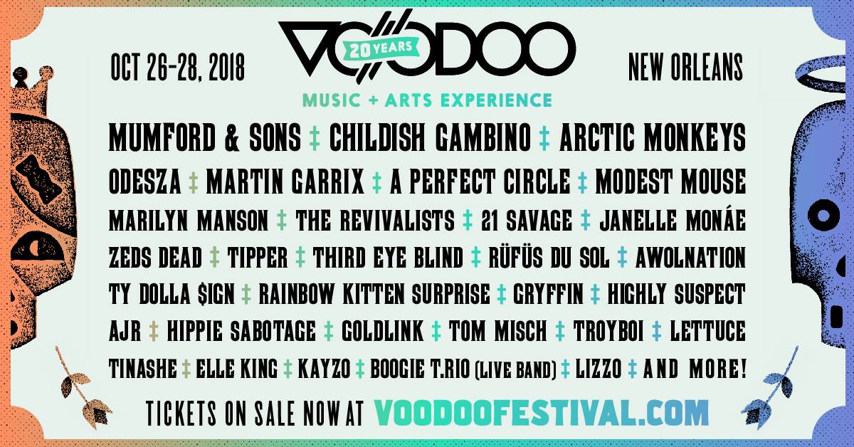 VooDoo Releases Their 20th Anniversary Festival Lineup! Stage Right